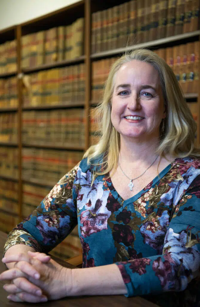 A photo of Waynesville, NC paralegal, Darden Yerkes. Which works for real estate attorneys, Woodrow H. Griffin and Brian P. Schaefer.